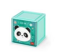 LEGAMI - Cutie Cubes Panda Desk Organiser Storage Box Sticker Sheet Included Stackable Multifunctional ABS 90 x 90 x 100 cm