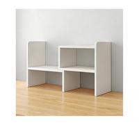 Adjustable Desk Shelf - Desktop Bookshelf with Large Storage Space for Office Supplies, Cosmetics & Books - White, 20-40 * 13 * 25CM - Perfect for nizing Your Workspace