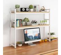 Adjustable Desk Shelf nizer Multi Purpose Bookcase for Home Office School & Dorm Room 33.5" 85cm White Desktop Storage Solution