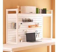 Adjustable Desk Shelf nizer - Steel Construct Veal Sto Solut DIY Design 120CM (White) - Perfect for Home Office & Worpace.