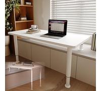 Adjustable Desk with Panoramic Window View Long/Short Legs Two Installation Options Ideal for Living Room Study or Sofa (White 80 * 50cm/31 * 20in)