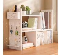 Adjustable Desktop Bookshelf - Office Bookcase for Desk Organization, Home & Classroom Storage Solution, Compact Cacti Desk Shelf for Efficient Space Management