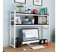 Adjustable Desktop Bookshelf - Wooden Desk Multi-Purpose Office Book Rack for Computer Table Desktop Storage Shelf and Stylish Display Stand Perfect for Home & Office