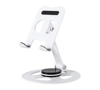 Adjustable Desktop Phone Holder - Metal Tablet Support, 360 Degree Rotation | Multi-Angle Portable Stand, Non-Slip Stable Holder, Foldable Travel Design For Offices, Cafe, Meeting Room Desk Use