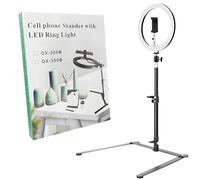 Adjustable Desktop Phone Tripods Mount with 360 Rotations for Video Live Streaming Baking Scanning Projects Carbon Steel Base for Video Scanning