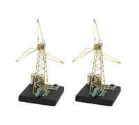 Adjustable Desktop Wind Ornament Windmill Night Light Metal Low Power Consumption for Bedroom Lighting Dimmable Night Lamp