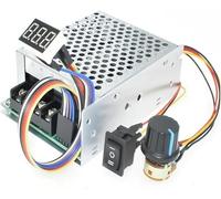 Adjustable Digital Display 10-55V 60A PWM DC Brushed Motor Speed Controller Switch Control 12V 24V 36V 48V Forward Brake Reverse for Power Wheels Regulation (60A PWM)