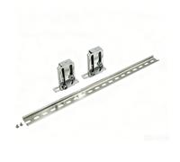 Adjustable DIN Rail Mounting Bracket for Distribution Boards - Nickel-Plated Steel, Fits 6-24 Ways, Height-Adjustable 78-128mm, for Consumer Units & Electrical Enclosures