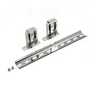 Adjustable DIN Rail Mounting Bracket for Distribution Boards - Nickel-Plated Steel, Fits 6-24 Ways, Height-Adjustable 78-128mm, for Consumer Units & Electrical Enclosures