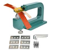 Adjustable DIY Leather Skiver Tool - Manual Leather Peeler Skiving Machine with 6 Blades for Repair and Segmentation, Leather Craft Edge Peeling Machine