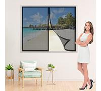 Adjustable DIY Magnetic Fly Screen Window Black 60x90cm Magnetic Window Screen Mosquito Net Easy Installation for All Kinds of Window