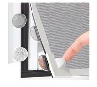 Adjustable DIY Magnetic Window Screen, 2023 Upgraded DIY Window Screen Grey 66 Sizes Adjustable Easy Installation(50x120cm)