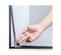 Adjustable DIY Magnetic Window Screen, Adjustable DIY Window Screen Black Frame White Fiberglass Mesh Multiple Sizes(130x200cm)
