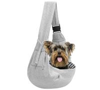 Adjustable Dog Carrier Sling - Hand-Free Dog Carriers for Small Dogs and Cats, Puppy Sling Carrier with Zipper Purse Pocket, Travel Safety Harness, Puppy Essentials(Gray)