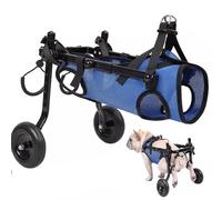 Adjustable Dog Carts for Back Legs, 2 Wheels Lightweight Mobility Rehabilitation Aid for Doggie Leg Brace, Small Medium Pet Wheelchair Stroller(XS)