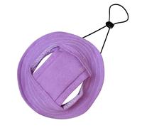 Adjustable Dog Cat Sun Hat with Round Brim Ear Holes Neck Strap Outdoor Climbing Visor Sunshade Strangulation Cap for Small Medium (B, M)