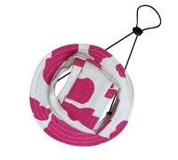 Adjustable Dog Cat Sun Hat with Round Brim Ear Holes Neck Strap Outdoor Climbing Visor Sunshade Strangulation Cap for Small Medium (A, S)