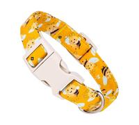 Adjustable Dog Collar | Bee Print Dog Neck Collar,Bright Yellow Color Decoration Accessory for Walking, Daily Use, Outdoor Activities