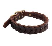 Adjustable Dog Collar Dog Training Collar Handmade Braided Leather Dog Collar French Bulldog German Shepherd Labrador Dog Collar Pet Supplies Accessories,brown,S Neck 27-34cm