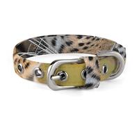 Adjustable Dog Collars African Leopard Pet Collar for Small Medium Dogs Cats