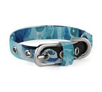 Adjustable Dog Collars Blue Watercolor Octopus Pet Collar for Small Medium Dogs Cats