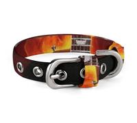 Adjustable Dog Collars Burning Guitar Pet Collar for Small Medium Dogs Cats