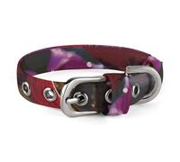 Adjustable Dog Collars Purple Morning Glory Pet Collar for Small Medium Dogs Cats