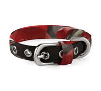 Adjustable Dog Collars Red Rose Wine Glass and Candle Pet Collar for Small Medium Dogs Cats