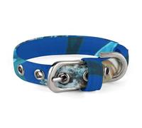 Adjustable Dog Collars Seabed Coral Fish Dolphins Pet Collar for Small Medium Dogs Cats