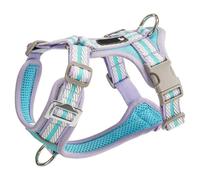 Adjustable dog harness designed specifically for Yorkshire Terrier, this anti-pull vest-style dog harness features a metal D-ring and soft, breathable mesh fabric A L