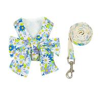 Adjustable Dog Harness for Small Dogs - Comfortable Breathable Design with Secure Three Layer Fabric - Ideal for Indoor and Outdoor Use (Blue, M)