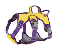 Adjustable Dog Harness for Small Large Dogs Vest Reflective Puppy Chest Strap French Bulldog Husky Outdoor Walking Lead Leash (Color : Yellow, Size : M 7.5-14 kg)