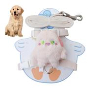 Adjustable Dog Harness, Lead Traction Strap, Plush Doll Vest, Walking Rope, Security Strap, Pet Backpack, Comfortable Supplies for Outdoor, Hiking, Walking,