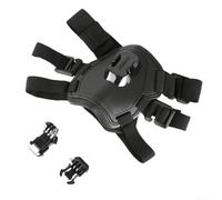 Adjustable Dog Harness Mount For Sports Cameras - Soft Pet Chest Vest With Secure Back Fixation - For Lasting ABS Material For Hiking Running Training - Black