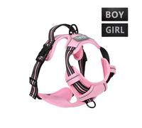 Adjustable Dog Harness Vest - Reflective Non-Suffocating Pet Vest for Small to Large Dogs(Pink,XL)