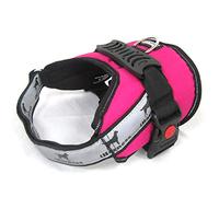 Adjustable Dog Harness with Soft Breathable Padding (M-L, Dark Pink)