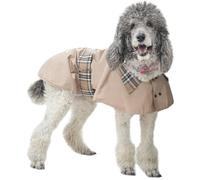 Adjustable Dog Jacket, Waterproof Windproof Lightweight Dog Raincoat Windbreaker Coat for Small Medium Large Dogs (Khaki, M)
