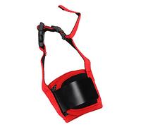 Adjustable Dog Muzzle; Anti Bite Dog Muzzle, Soft Breathable Mesh, XS - XXL Sizes - Anti Chew And Barking Control, Reflective Safety Tape, Drink - Friendly Fit (Red)