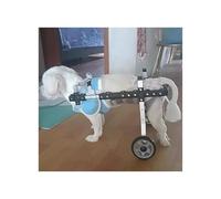 Adjustable Dog Rehabilitation Cart Pet Assistant Device, 2 Wheels Wheelchair Stroller for Doggy Cat Back Legs, Disabled Dog Mobility Assisted Car(M)