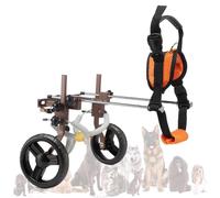 Adjustable Dog Wheelchair, 2-Wheel Mobility Aid for Injured, Disabled, or Weak Pets - Support for Back Legs, Perfect for Paralyzed Animals (Brown, A)