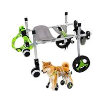 Adjustable Dog Wheelchair 4-Wheel Mobility Aid for Dogs with Weak Hind Legs Outdoor Use XXS Size Height & Width Adjustable Support for Walking