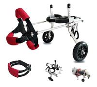 Adjustable Dog Wheelchair/Cart for Back Legs, Dog Leg Support Brace/Mobility Cart, Lifting Aid Doggy Cats Soft Rehabilitation Cart Device (Size : S)(S)