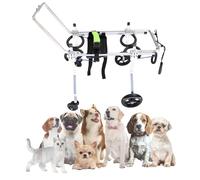 Adjustable Dog Wheelchair for All Bs - Mobility Cart for Small & Medium Dogs/Cats with Easy Grip Handle, Lightweight Support, Pet Mobility Aid