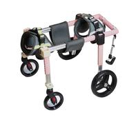 Adjustable Dog Wheelchair for Back & Front Legs, All Aluminum Lightweight Mobility Cart, All-Terrain Pet Wheelchair for Paralysis, Arthritis, Injury Recovery Medium Large Dogs(M)