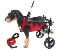 Adjustable Dog Wheelchair for Back Legs - 2-Wheel Cart with Traction Rope Ideal for Paralyzed Pets Supports Dogs & Cats in Mobility Recovery and Walking Aid