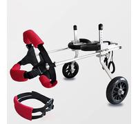 Adjustable Dog Wheelchair for Back Legs - Lightweight 2-Wheel Stroller for Small & Medium Dogs Arthritis Support XS Size Mobility Aid for Enhanced Movement & Comfort