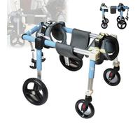 Adjustable Dog Wheelchair for Back Legs - Lightweight 4-Wheel Mobility Aid for Injured Disabled or Paralyzed Pets - Supportive Dog Carts for Recovery & Rehabilitation