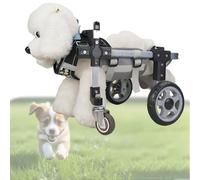 Adjustable Dog Wheelchair for Back Legs - Lightweight 4-Wheel Mobility Aid & Hip Support for Disabled Pets - Enhance Mobility Comfort & Quality of Life