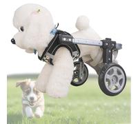 Adjustable Dog Wheelchair for Back Legs - Lightweight 4-Wheel Mobility Aid & Hip Support for Disabled Pets - Enhance Mobility & Comfort