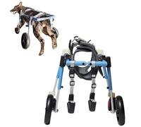 Adjustable Dog Wheelchair for Back Legs - Lightweight Pet Cart for Small & Large Dogs, Shock Absorbing Wheels, Mobility Solution for Disabled, Injured, and Aging Pets(XS)